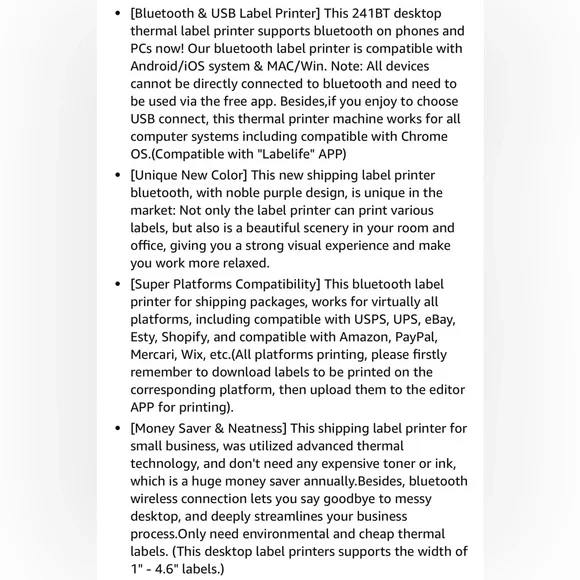 ASprink BT Thermal Label Printer w/ 4x6 Labels - Picture 12 of 12